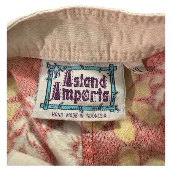 Island Imports Hawaiian Swim Shorts Men’s XL Red Yellow Tropical Floral Vintage - Picture 7 of 9